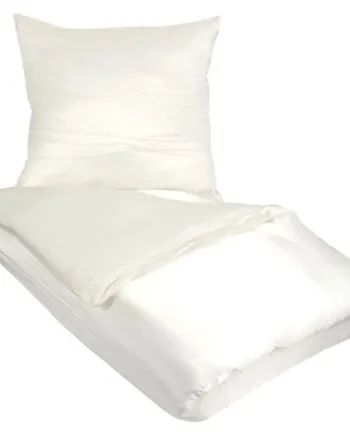 Ensfarvet Sengetøj Hvidt Sengesæt 100  Silke Butterfly Silk Sengelinned