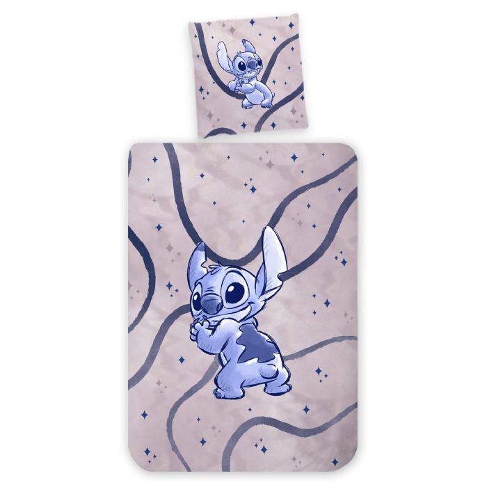 Stitch Sengetøj 100x140 Cm Junior Sengesæt Med Stitch Vendbart Motiv 100 Bomulds Sengelinned
