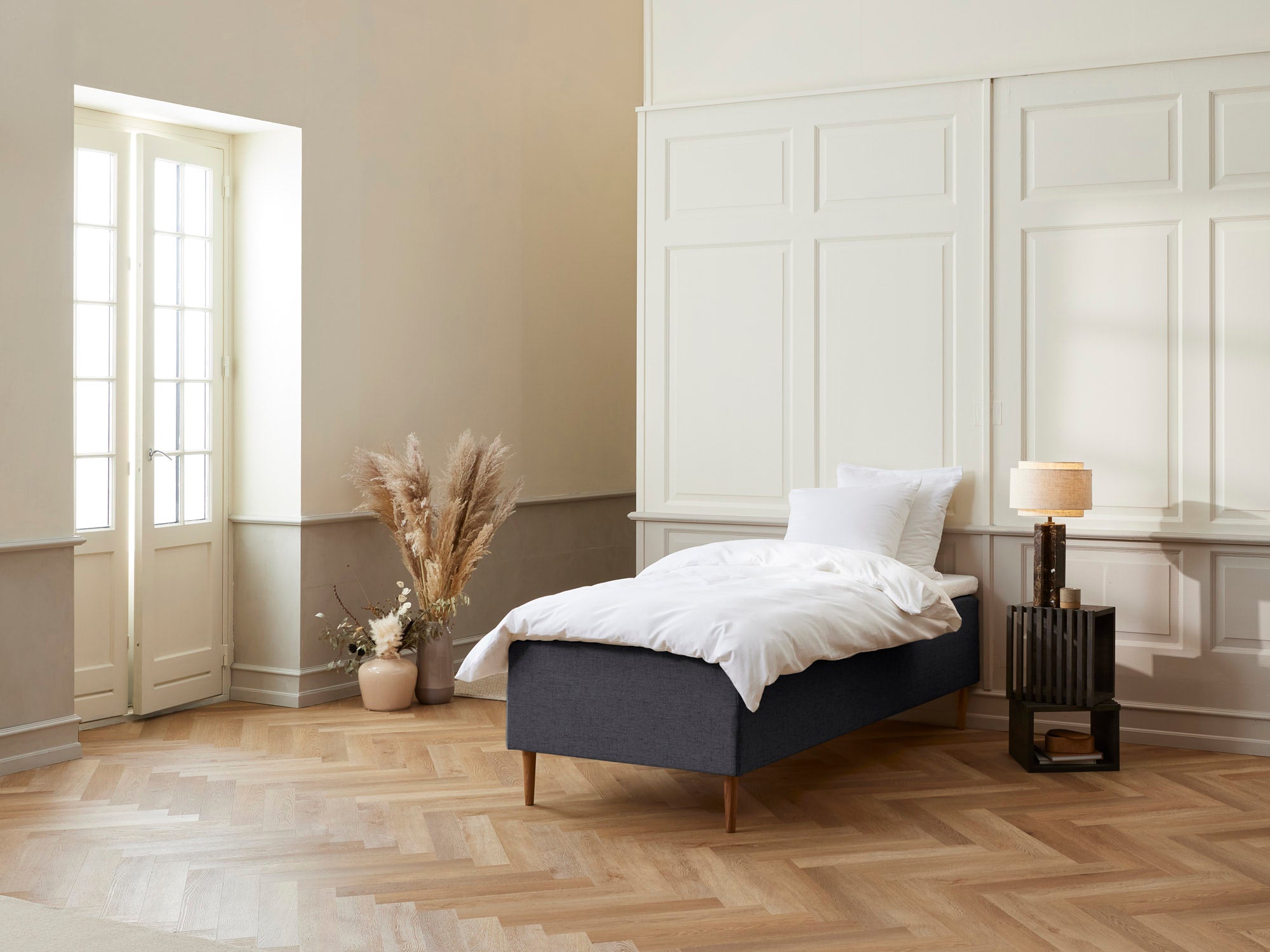 Fabrikkens Luksus   Boxmadras  Antracit  90x210 Cm