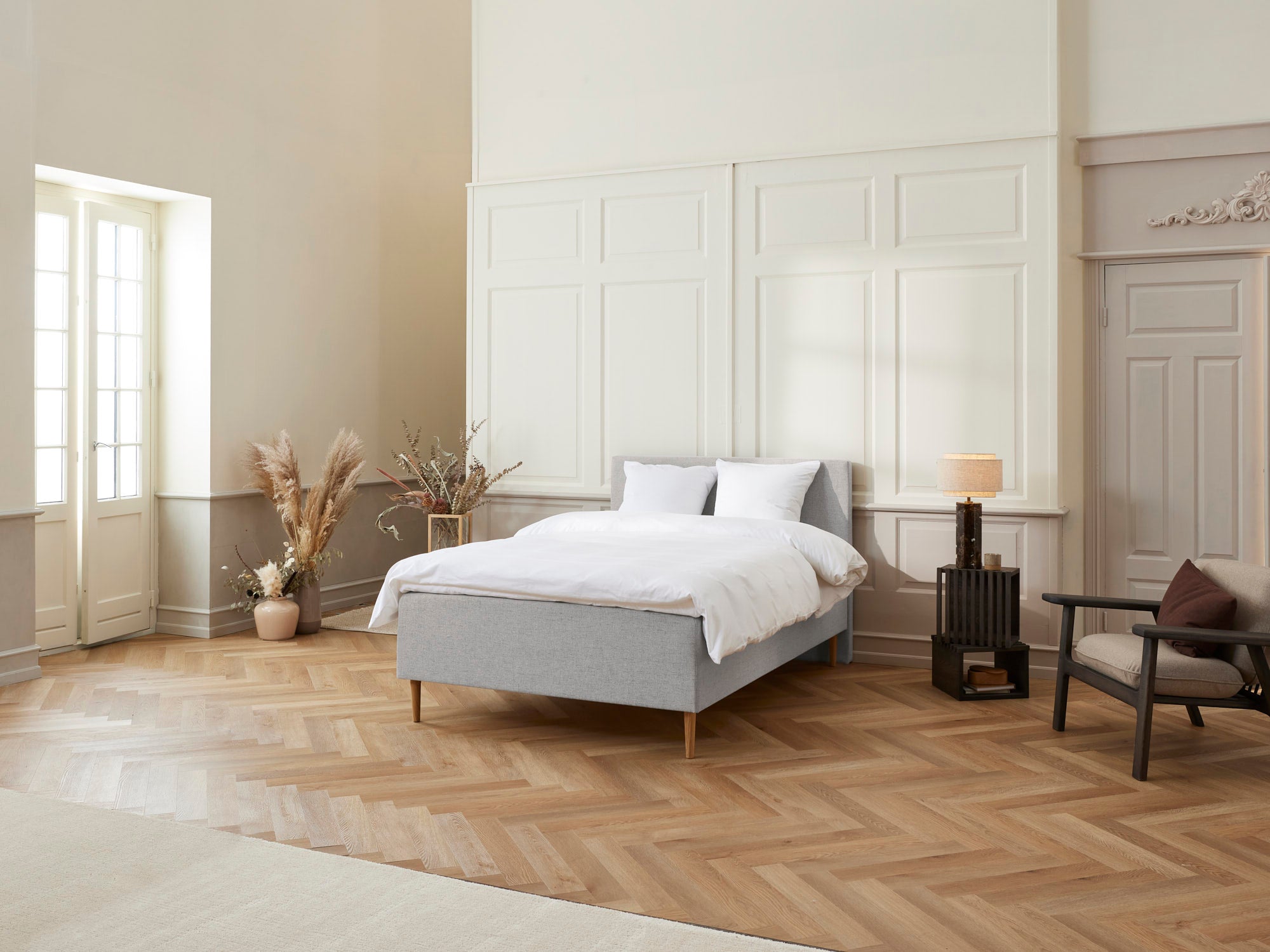 Fabrikkens Luksus   Boxmadras  Lysegrå  120x200 Cm