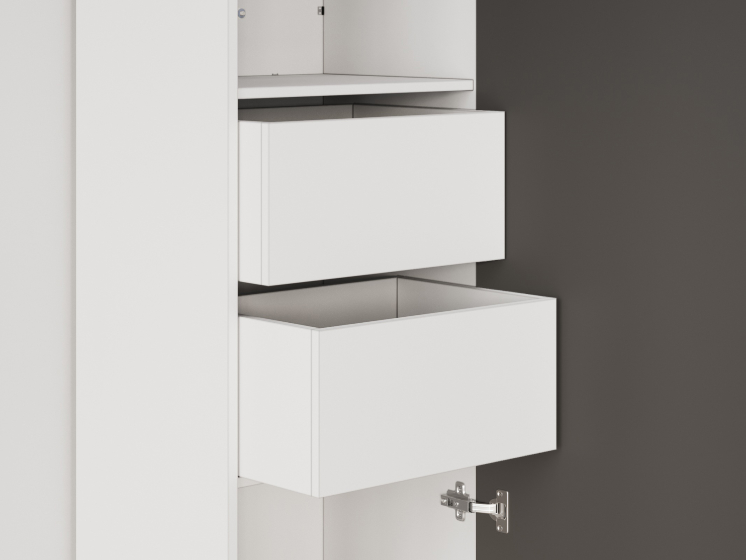 M1 Skab  Høj Model  50cm Farve Skab: Hvid  Front: Antracit