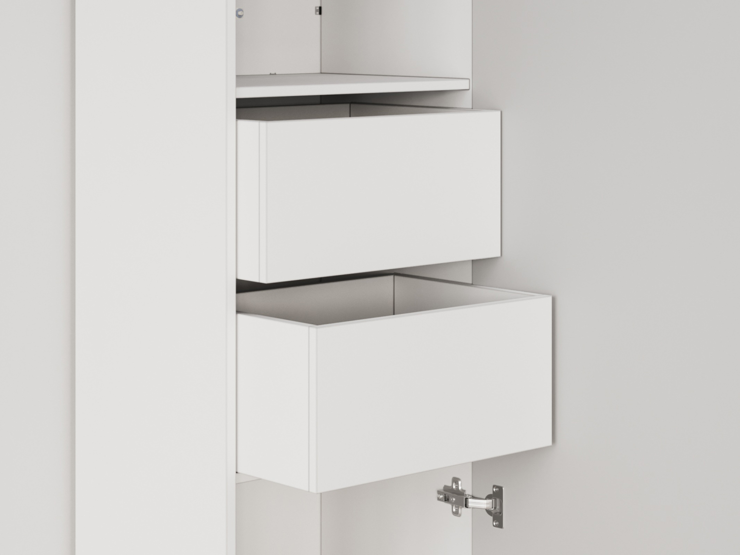 M1 Skab  Høj Model  50cm Farve Skab: Hvid  Front: Grå