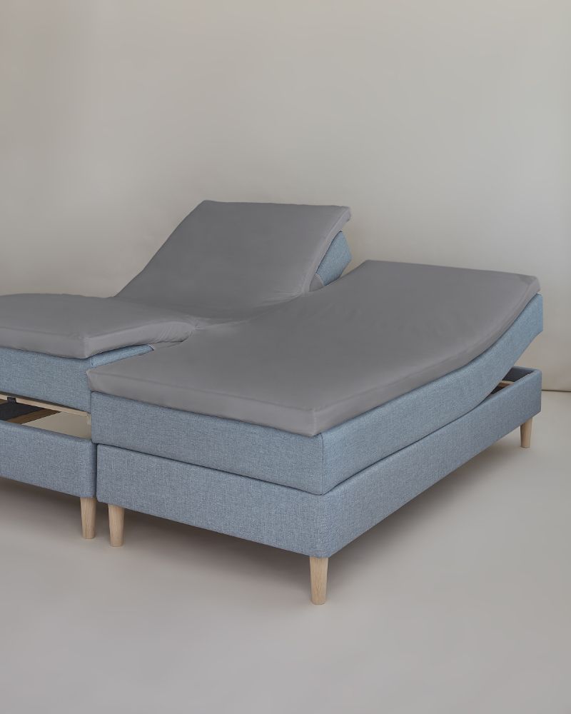 Cph-living Cphliving Split  -kuvertlagen Passer Til Topmadras Har Split   Begge Ender Elevationslagen-mørkegrå 12-11 Cm-160x200