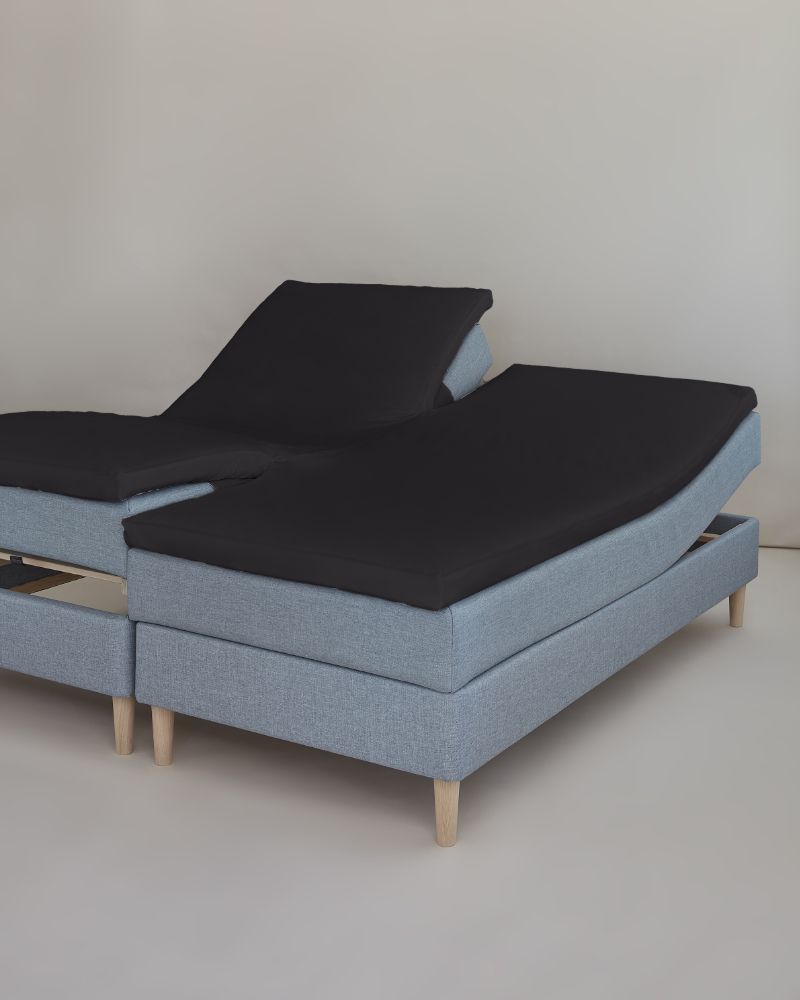 Cph-living Cphliving Split  -kuvertlagen Passer Til Topmadras Har Split   Begge Ender Elevationslagen-sort 08-  Cm-160x200