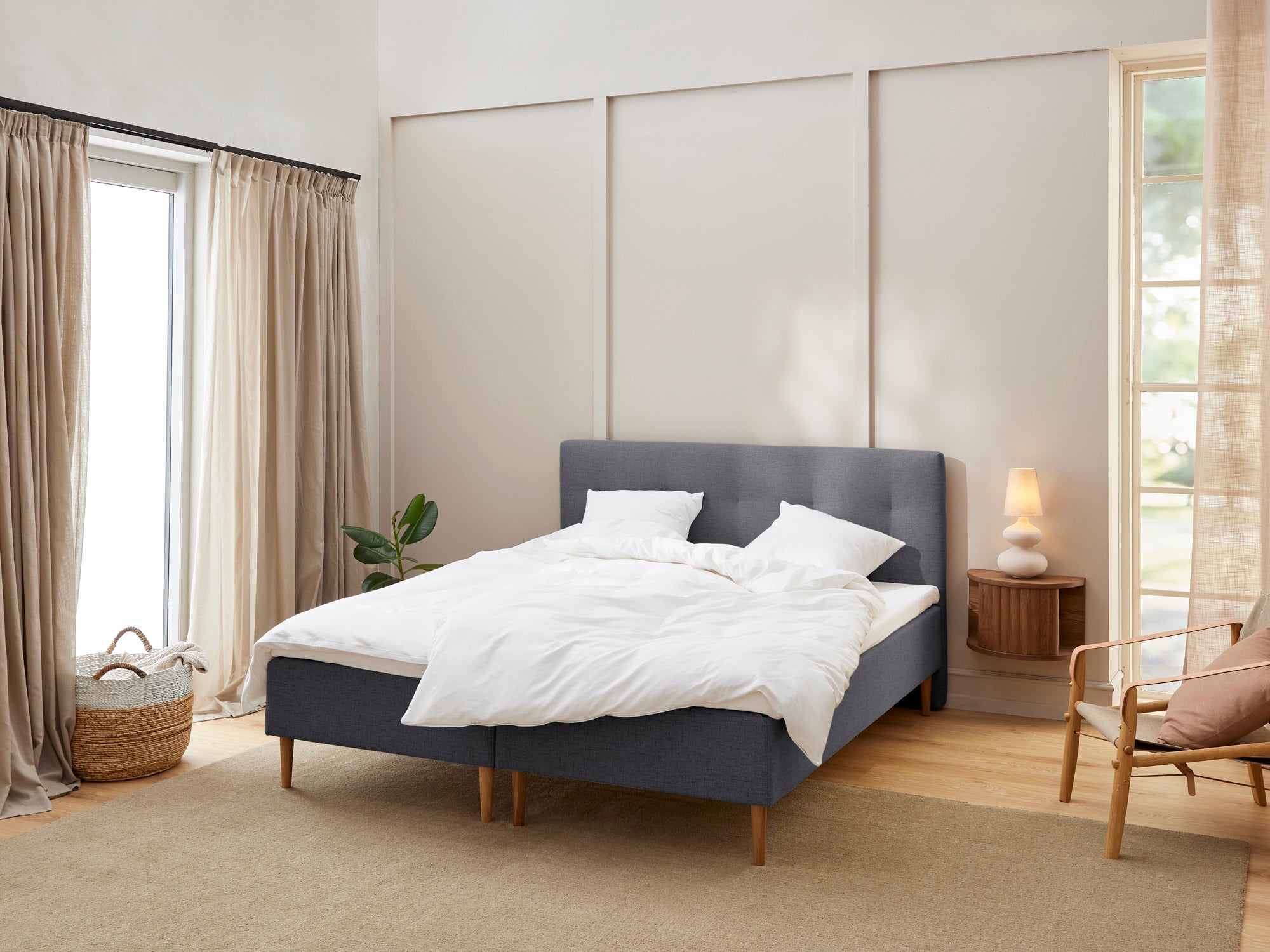 Fabrikkens Komfort   Boxmadras  Antracit  180x200 Cm