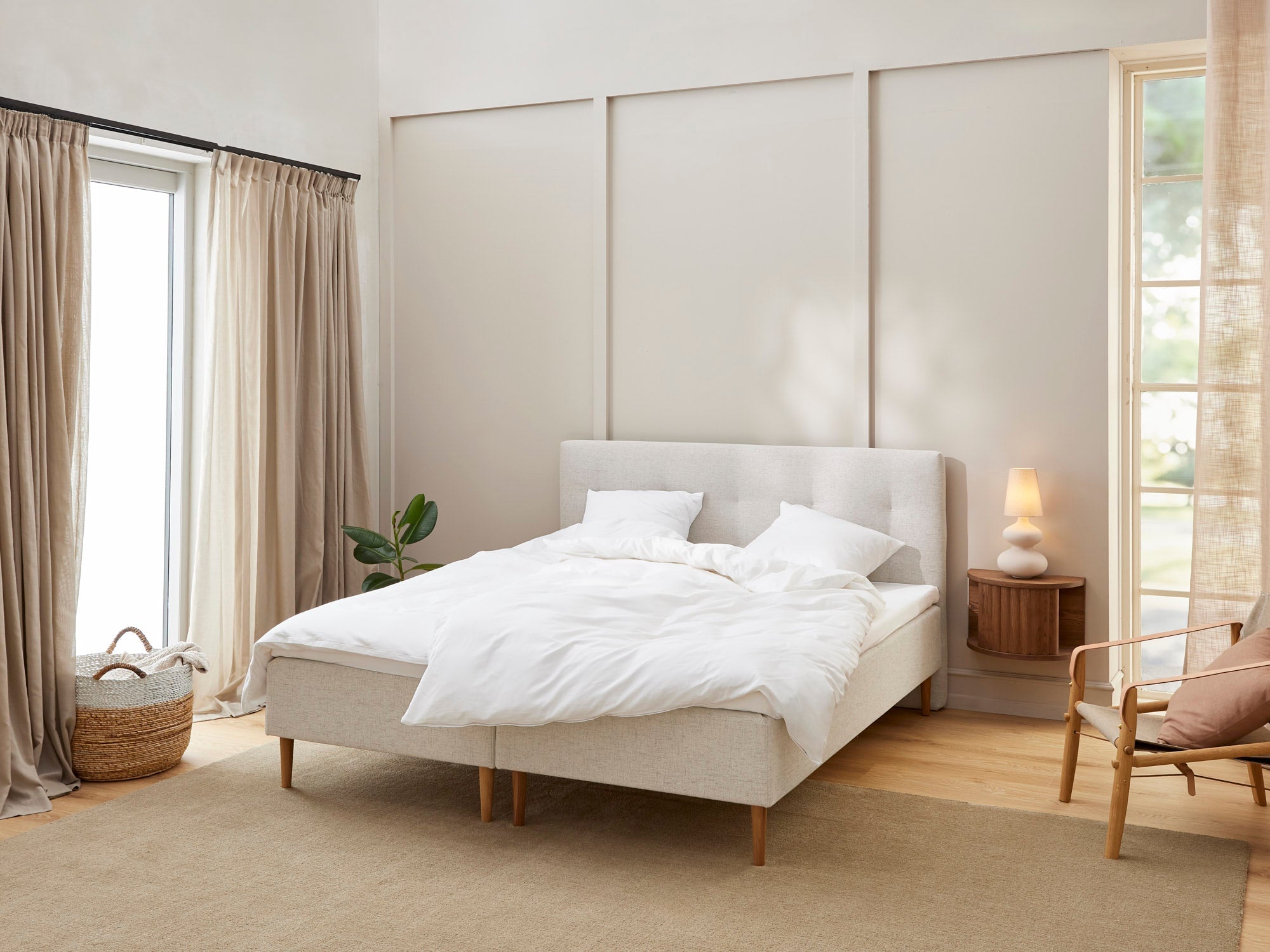 Fabrikkens Komfort   Boxmadras  Sand  160x200 Cm