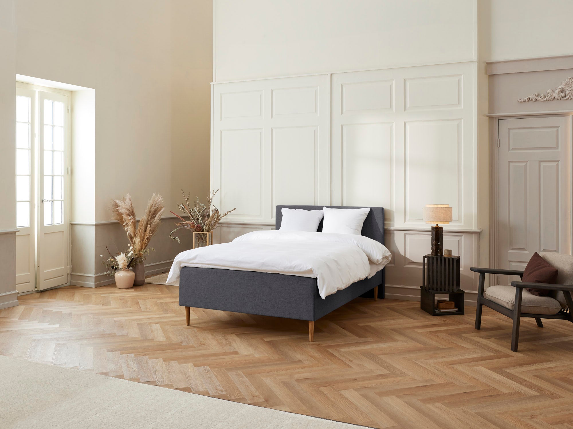 Fabrikkens Luksus   Boxmadras  Antracit  105x210 Cm