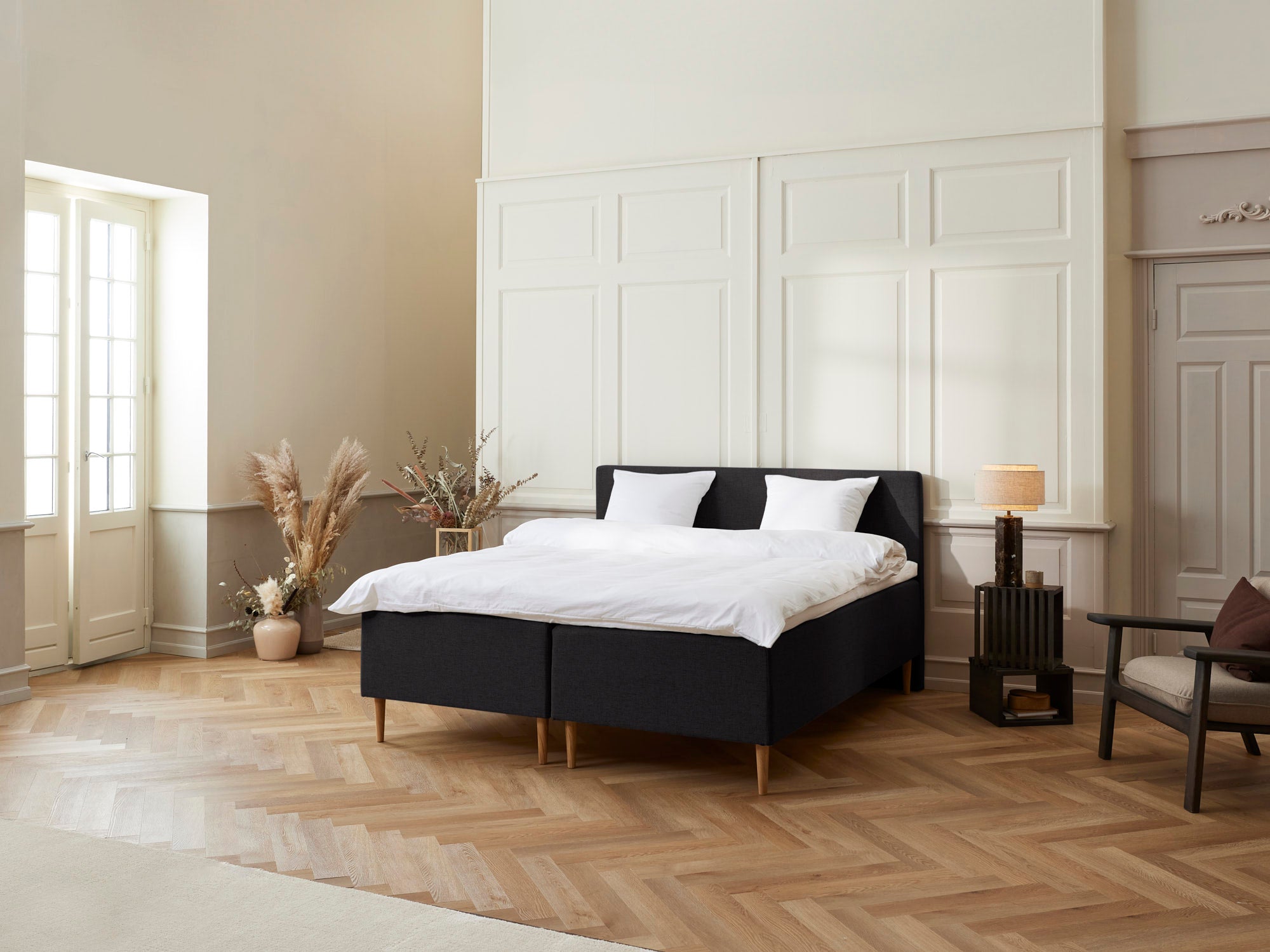 Fabrikkens Luksus   Boxmadras  Sort  210x210 Cm
