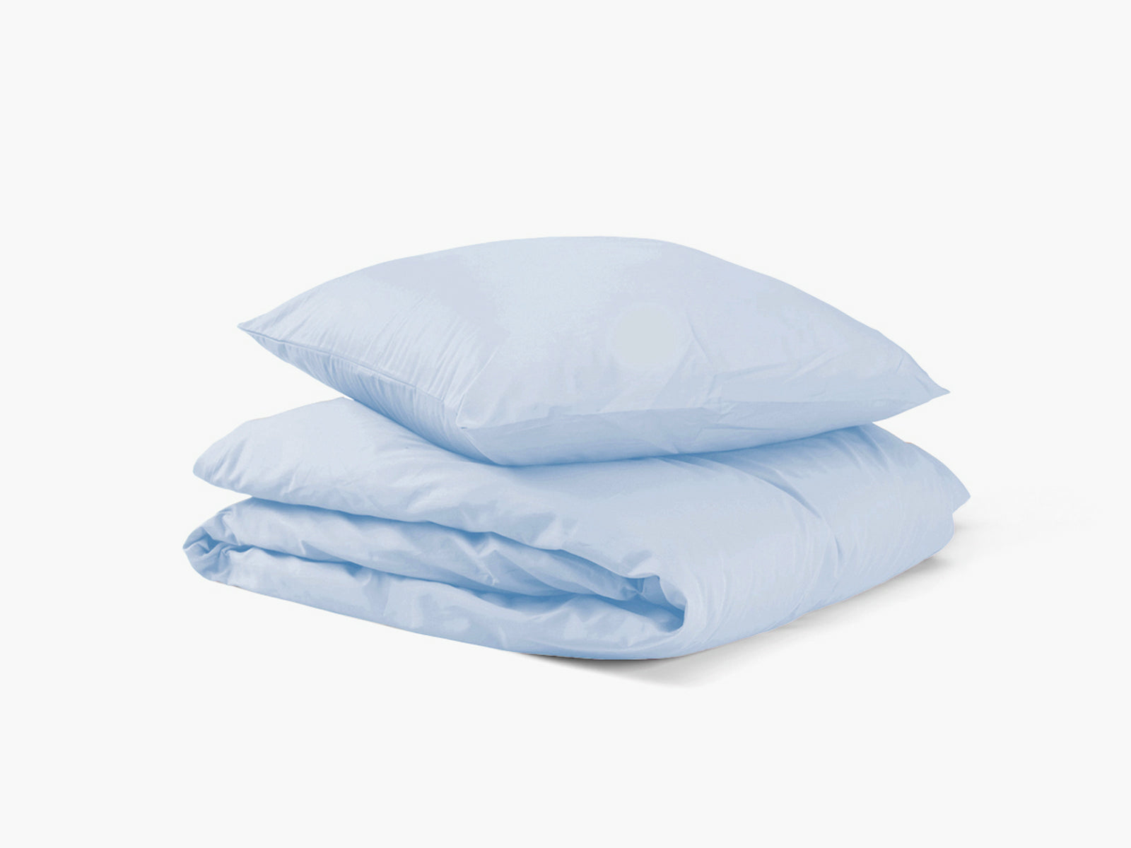 Satin Sengesæt 200x220 Lyseblå