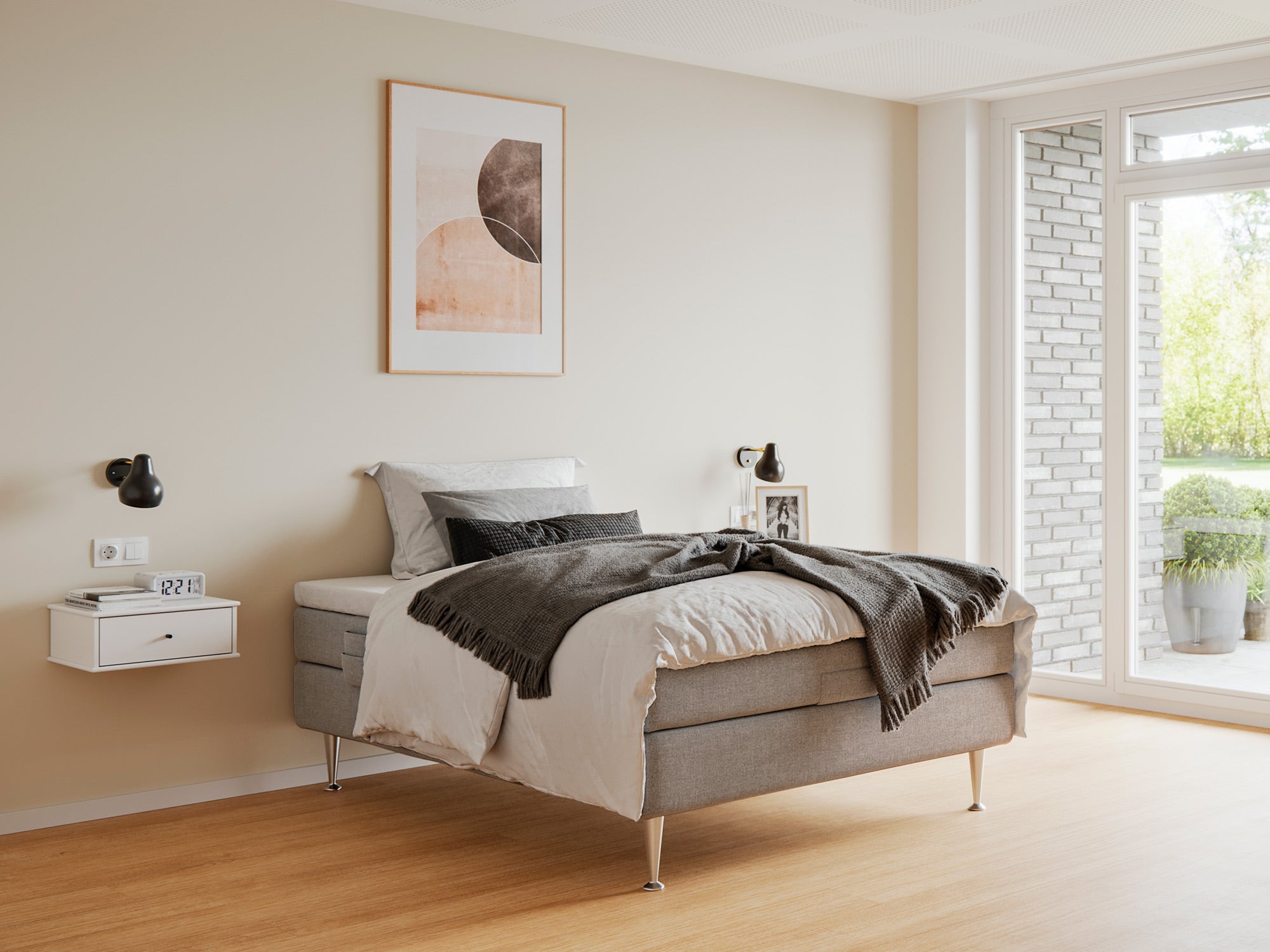 Fabrikkens Platin   Elevation  Lysegrå  105x210 Cm