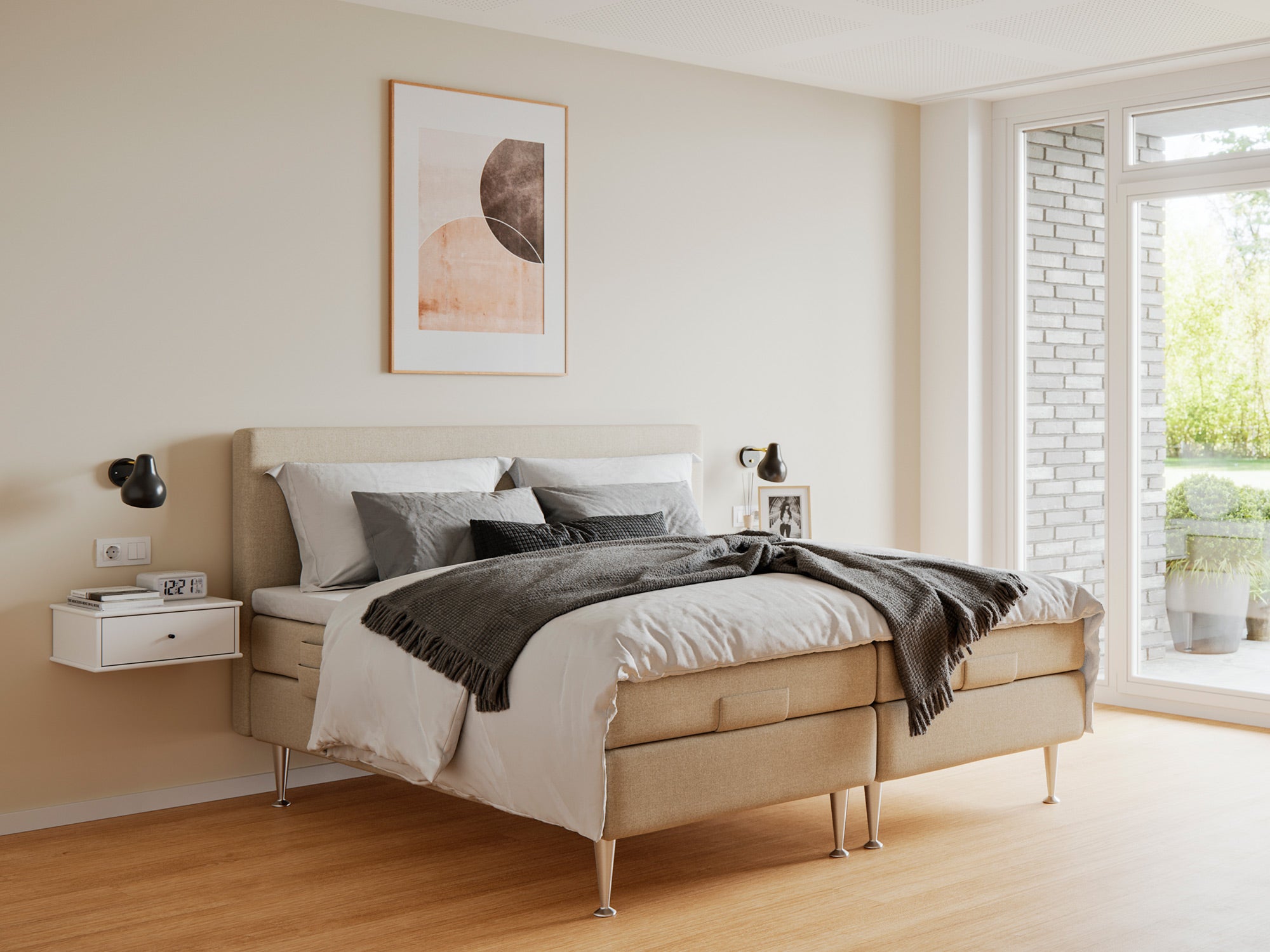 Fabrikkens Platin   Elevation  Sand  180x200 Cm