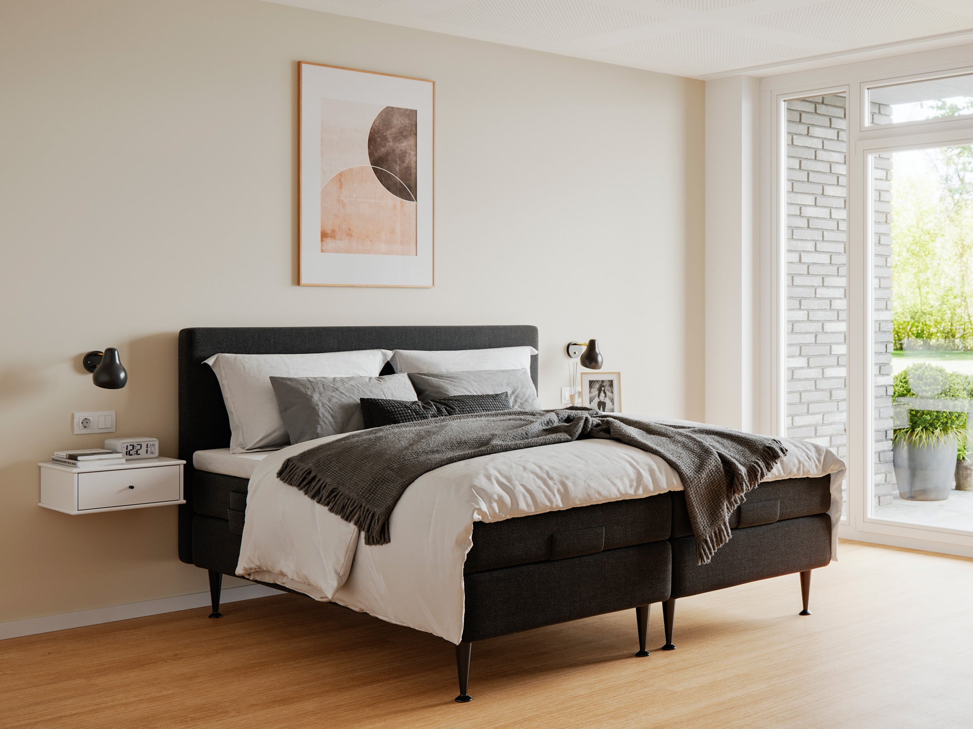 Fabrikkens Platin   Elevation  Sort  180x200 Cm